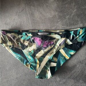 Vince Camuto Teal and Cream Floral Swimwear